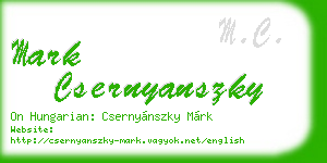 mark csernyanszky business card