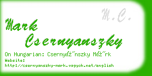 mark csernyanszky business card